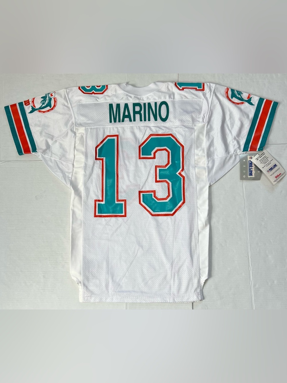 New 90s Vintage Dan Marino Miami Dolphins Wilson White 46 Jersey